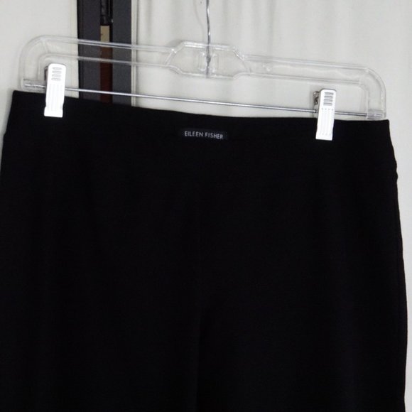 EILEEN FISHER Stretch Slim Black Viscose Crepe - Picture 2 of 8